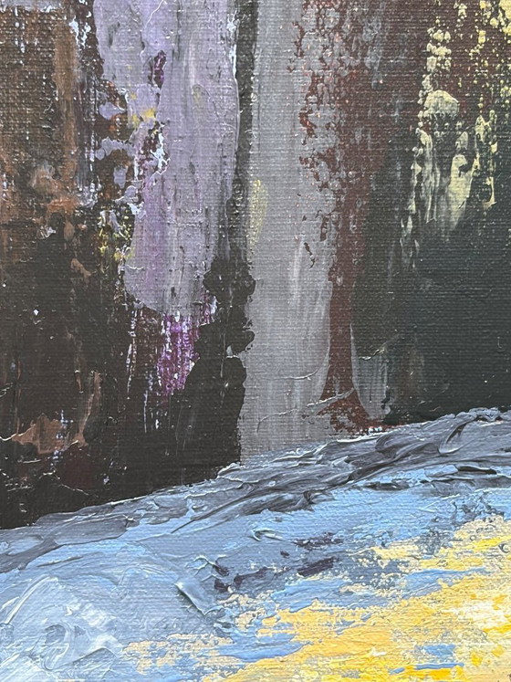 Paysage Urbain Abstrait Original 50x60 Cm | Second Dawn – Peintures et dessins, Canvas (photo 5 of 8)