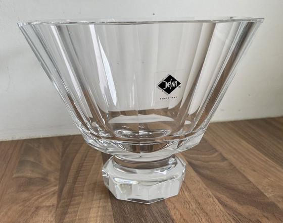 Image 1 of Desna Bohemia - Facet cut crystal bowl on foot