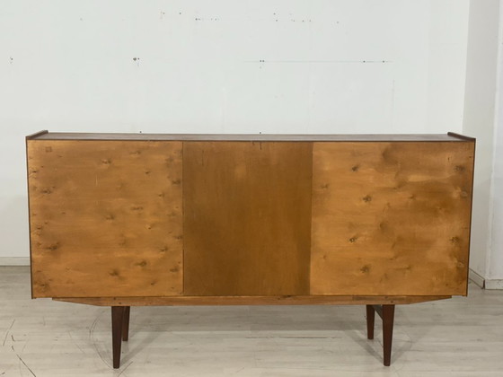 Image 1 of Buffet haut style années 50 / Meuble bar en teck / Meuble de salon / Buffet vintage