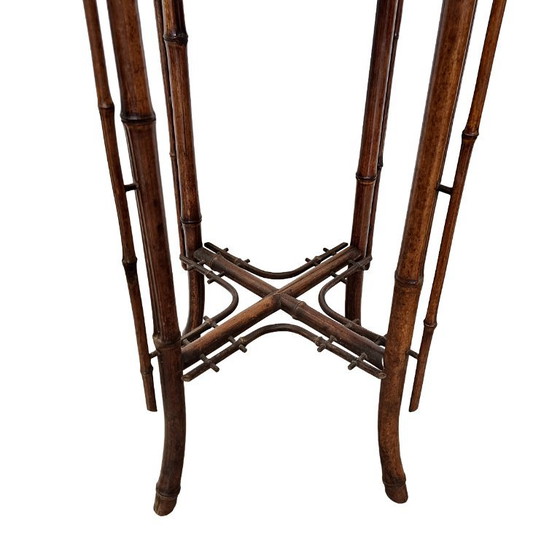 Franse bamboe Art Nouveau plantentafel, eind 19e eeuw – Bijzettafels, Bamboo (photo 6 of 7)