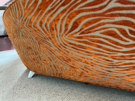 Bretz slow rider (four-seater sofa) vintage, 3-5 seaters, Textile, Metal, Orange, Design (photo 9 of 12)