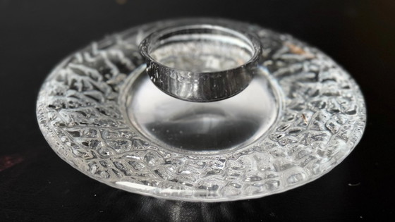 Crystal glass tealight holder by Orrefors, for Kosta Boda, Candle holders, Transparent (photo 6 of 6)