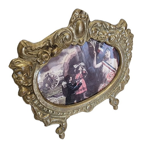 Oud Frans messing fotolijstje jaren 30