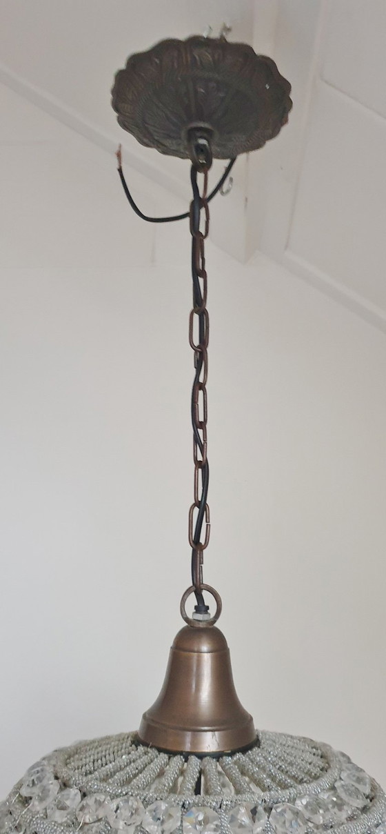 Grote Zeldzame Empire Stijl Kasbah Hanglamp Kristal – Hanglampen, Metal, Crystal (photo 24 of 26)