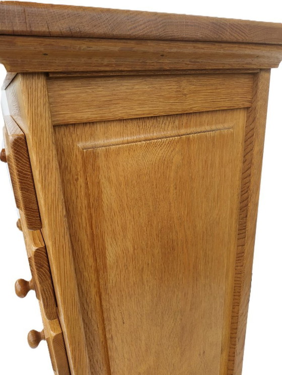 Image 1 of Cassettiera vintage robusta in rovere degli anni '70.