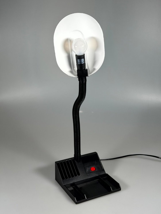 60er 70er Jahre Tischlampe Schwanenhals Adjustable Space Age Metall & Kunststoff – Tischlampen, Plastic (photo 8 of 11)