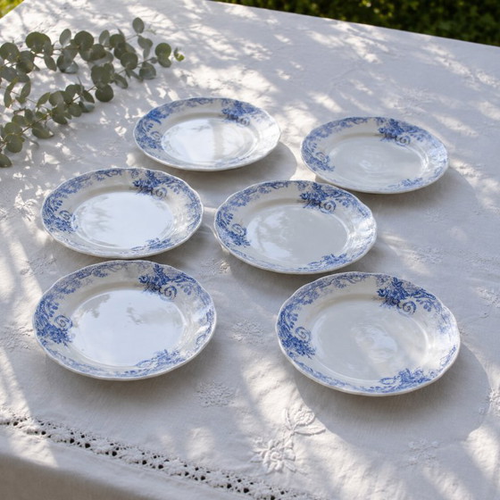 Image 1 of Antique flat plates from Nimy (Belgium), ironstone
