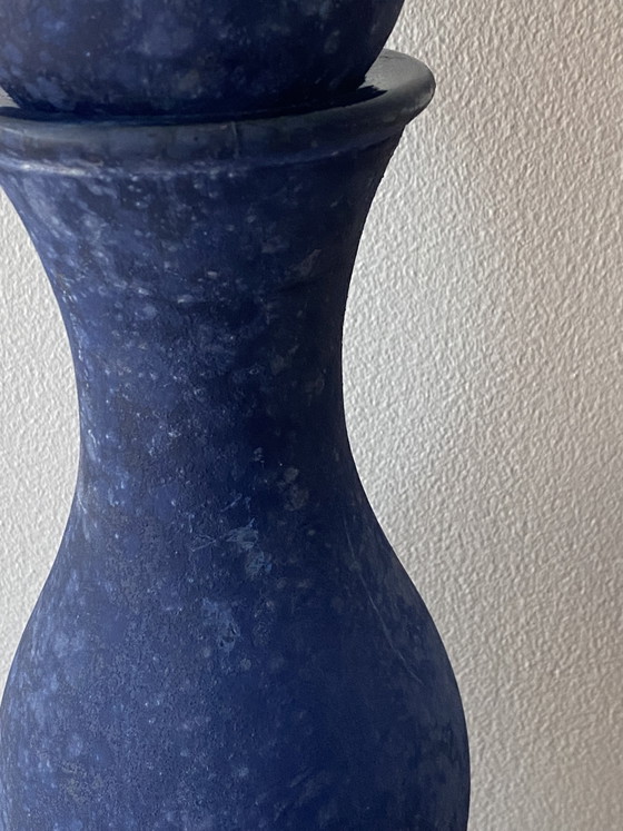 Giant Blue Glass Bottle Handmade in Spain – Decorative Objects (photo 11 of 15)