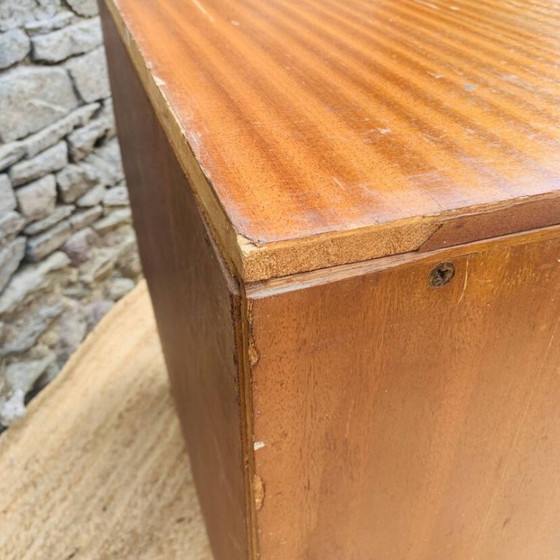 Cassettiera vintage con maniglie in pelle – Anni '50/'60 – Cassettiere, Legno (photo 23 of 25)