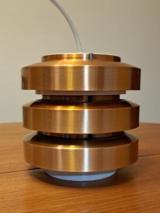 Image 1 of VEB Metalldrucker Halle – Suspension Vintage en Métal – 1970 – Ø 18 cm