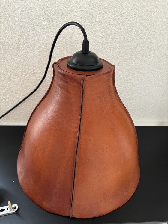 Image 1 of Vintage Leren Hanglamp 