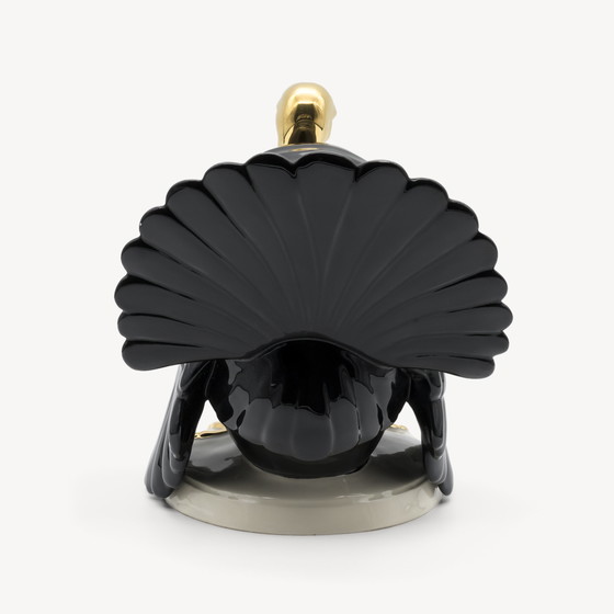 Image 1 of Goebel Westdeutschland – Große schwarz-goldene Truthahnskulptur (Modell 32060-22)