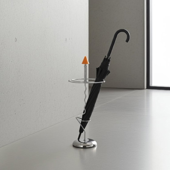 Image 1 of Paragüero cromado Memphis de mediados de siglo