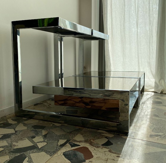 Pair of Vintage Bedside Tables – Chrome, Other (photo 11 of 12)