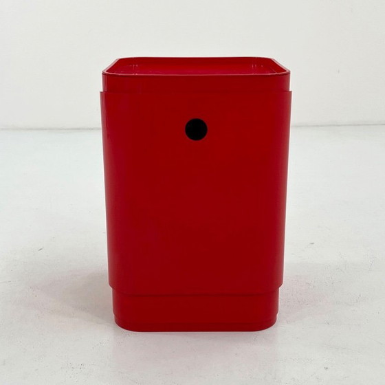 Image 1 of Cesto per la biancheria rosso di Anna Castelli per Kartell, anni '70