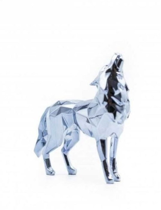 Image 1 of  Richard Orlinski (1966) - Wolf Spirit (Pearl Grey Edition)