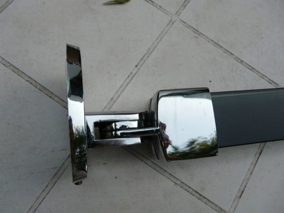 Image 1 of Portasciugamani orientabile in vetro e cromo Fontana Arte