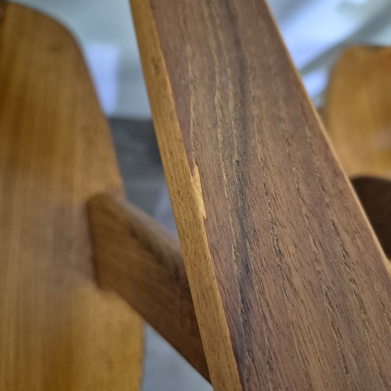 Image 1 of 4 chaises en contreplaqué style milieu du siècle, Pays-Bas, années 1960