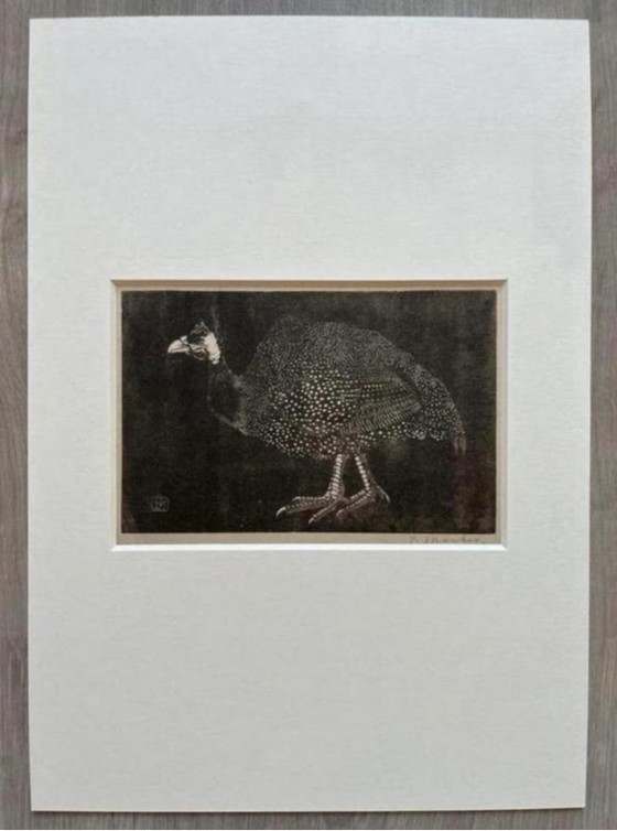 Image 1 of Jan Mankes 1889-1920 / Heliograbado original Gallina de Guinea 1923