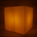 Lampada a cubo vintage Heico – Gialla (anni '80, Germania)