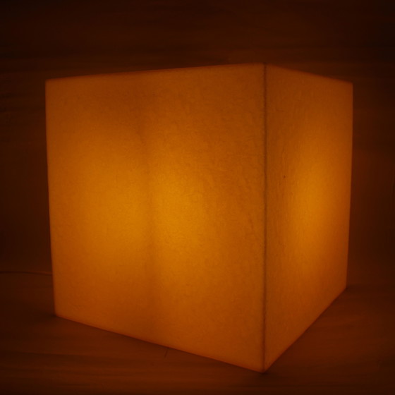 Image 1 of Heico Vintage Cube Lamp - Yellow (1980, Allemagne)
