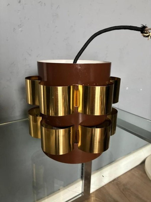 Lampada a sospensione Werner Schou – Coronell Electro Ottone Anni '60
