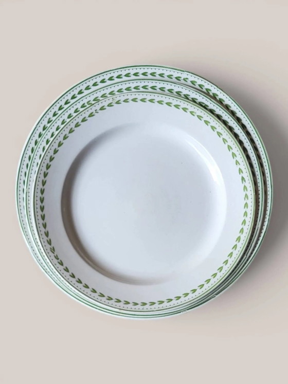 3 semi-deep plates in Boch Frères Kéramis earthenware. – Crockery, Porcelain (photo 11 of 11)