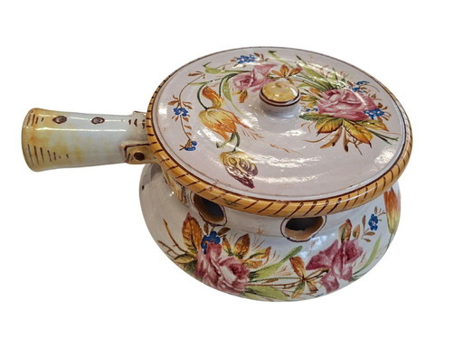 Handbemalter Keramikwärmer – Deruta-Stil – Vintage-Sammlerstück