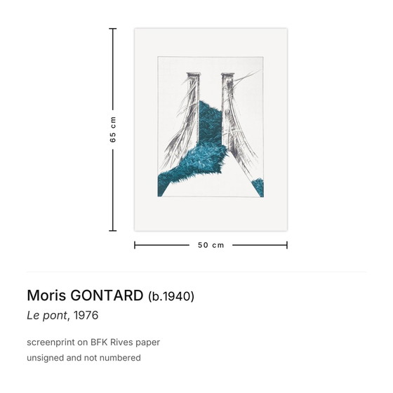 Image 1 of Moris GONTARD Le Pont zeefdruk 1976
