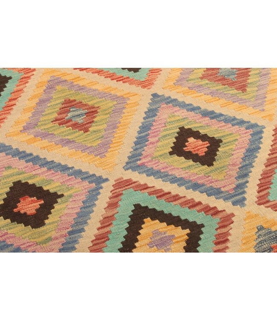 294x202cm Handgeweven Traditionele Kelim Vloerkleed Wol Tapijt, Rugs & carpets, Wool, Beige (photo 8 of 10)