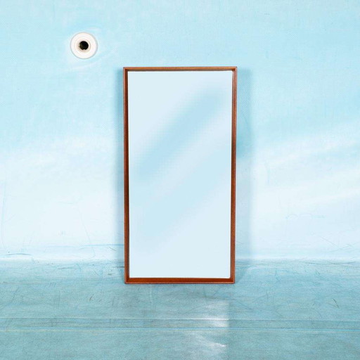 Vintage Deens design spiegel teak 60s, minimalist mirror