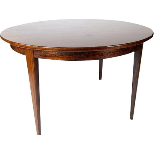 Table de salle à manger vintage en bois de rose par Omann Junior 1960s