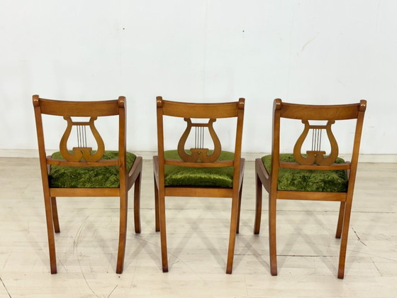 Image 1 of 6 sedie da pranzo in mogano, stile vintage