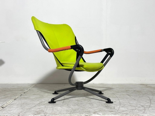 Sillón Vitra Waver - Konstantin Grcic - verde, gris, naranja - sillón giratorio - fuera de producción – draaistoelen, Metal