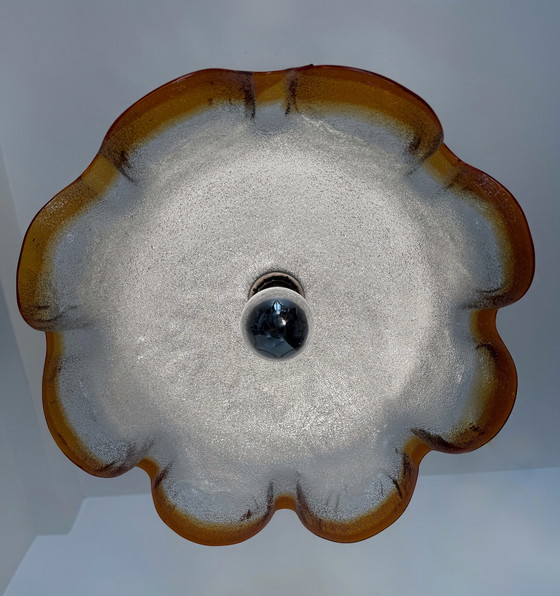 Image 1 of Bloem Murano Glas Hanglamp jaren 70