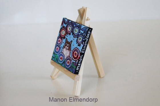 Image 1 of Unique Hand-painted Painting incl. Donkey Cat Ragdoll