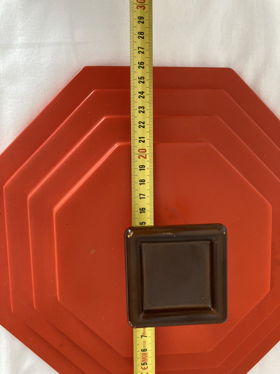2 Vintage 70s Octagonal Wall Hooks, Italian Made – Coat racks, Plastic (photo 12 of 12)