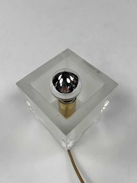 Image 1 of Lampada vintage a cubo in vetro, design Nachtmann Leuchten, Germania anni '70