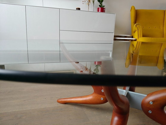 Image 1 of Porada Denuo Salontafel – Italiaans Design – Massief Hout & Glas