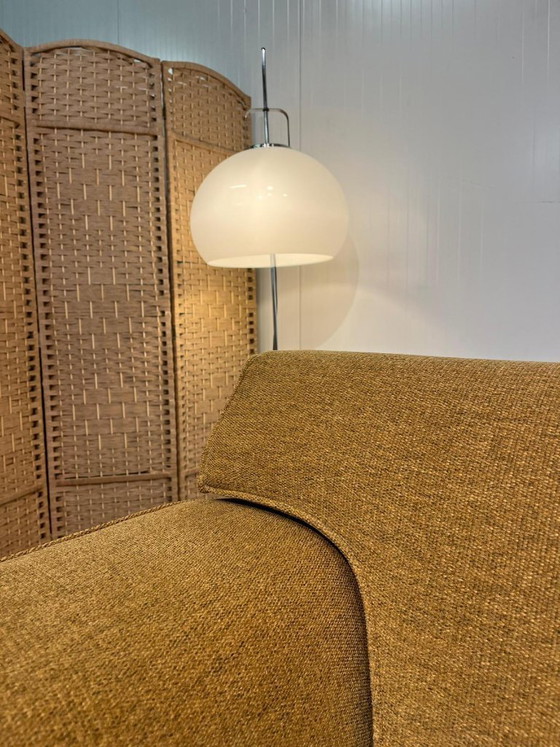 Image 1 of NEWLY UPHOLSTERED Design on Stock Bloq 4-Seater Ochre Yellow