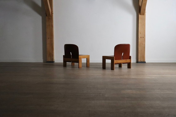 Image 1 of Afra and Tobia Scarpa Model 925 Easy Chairs for Cassina, Italy 1970s