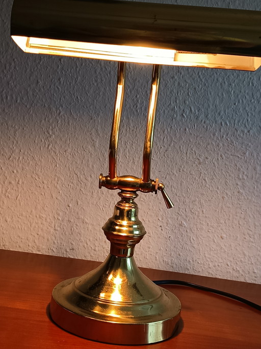 Bankierslamp - messing – bureaulampen, Metal, Brass (photo 2 of 15)