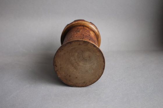 Image 1 of Portasigarette in legno fatto a mano con posacenere
