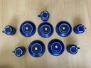 5 Blue Vintage Cups and Saucers Suisse Langenthal and 3 Loose Cups