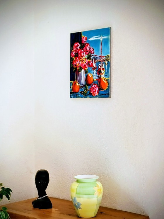 Joel LHOPITAL - Bouquet at the Window - Artist's Painting – Paintings & Drawings, Canvas (photo 8 of 11)