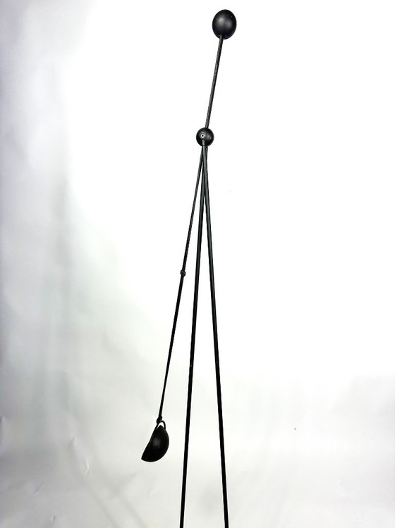 Vintage Yuki vloerlamp, Stefano Cevoli, Verlichting, Metaal, Zwart (foto 5 van 10)