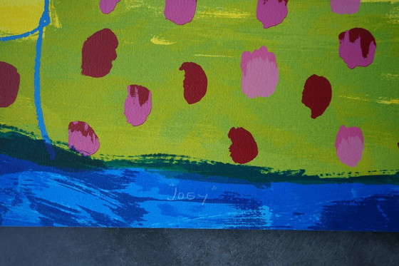 Image 1 of Frederick James Brown 'Joey' 1990, grande serigrafia firmata