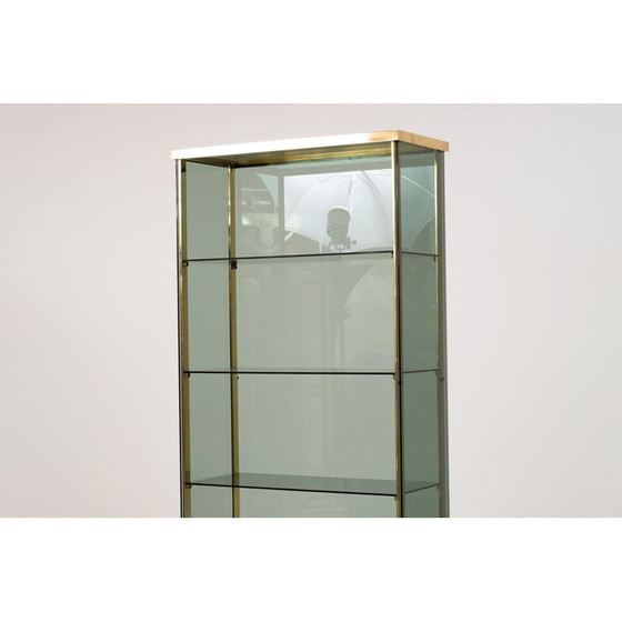 Image 1 of Vintage glass and brass bookshelf, 1960