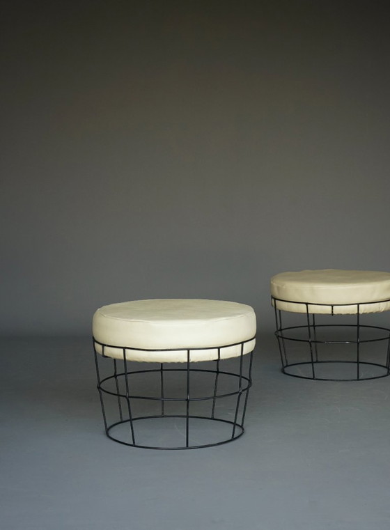 Mid-Century Modern Stools in the style of Panton, 1960s – Metal, Plastic (photo 12 of 14)