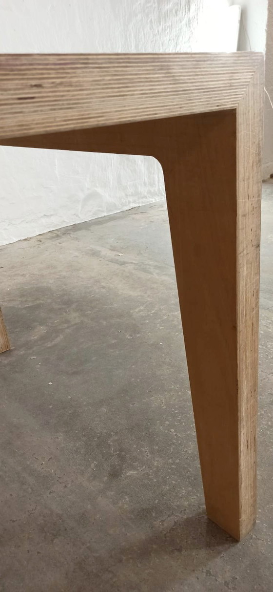 Image 1 of Large minimalist wooden dining table 